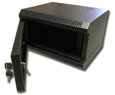 RACK DATACOM 10" wall mounted rack 4U/280 mm (glass) juodas