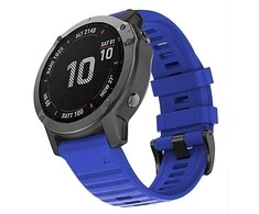 RhinoTech dirželis Garmin QuickFit silikoninis lauko 22mm tamsus mėlynas
