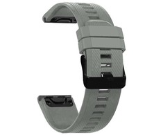 RhinoTech dirželis Garmin QuickFit sportiniam silikoniniam 22mm pilkoms