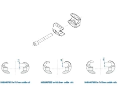 Ritchey WCS Carbon 1-Bolt balno laikiklio bėgelio spaustukas 7X9.6 bėgeliams