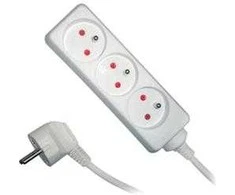 Prailginimo laidas 3lizdai 3m,baltas RPC03,Retlux