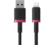 Baseus Dura Type A to IP 2.4A 2 m fast charging cable Juodas, Raudona