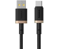 Baseus Dura USB Type A iki Type C 60 W greito įkrovimo laidas 2 m Juodas, Gold