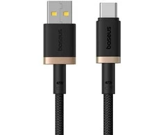 Baseus Dura USB Type A iki Type C 60 W greito įkrovimo laidas 1 m Juodas, Gold