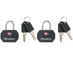 Master Lock MasterLock MasterLock TSA 4681EURTBLK 2 pakabinamų spynų rinkinys - juodas