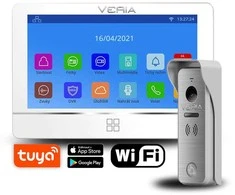 SAUGIŲ NAMŲ RINKINYS Vaizdo telefonas VERIA 8277B-W (Wi-Fi) baltas įėjimo stotelė VERIA 831 series 2-WIRE