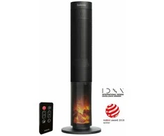 Ventylator Evolveo Salente HotTower, karšto oro kolonėlės ventiliatorius, juodas