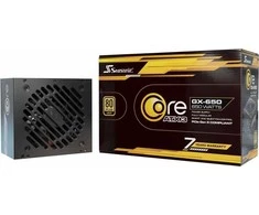 Seasonic Core GX 80 PLUS Gold PSU, modular, ATX 3.1, PCIe 5.1 – 650 Watt, juodos spalvos