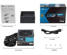 Seasonic G12 GC 80 PLUS Gold PSU – 650 Watt, juodos spalvos