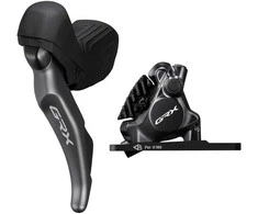 SHIMANO brake-set GRX BR-RX820+ST-RX820 front/left J-kit (ST) polymer + chl BH90/100cm for 160mm k