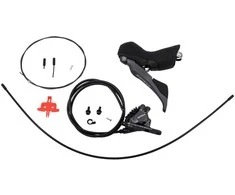 SHIMANO brake-set GRX BR-RX820+ST-RX820 front/left J-kit (ST) polymer + chl BH90/100cm for 160mm k