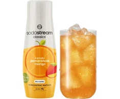 Becukris apelsinų ir mangų skonio sirupas SodaStream Classics Orange Mango Zero, 440 ml