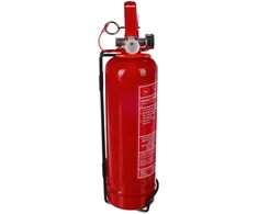 SIXTOL FIRE STOP 1kg ABC miltelinis gesintuvas, metalinis, su metaliniu laikikliu