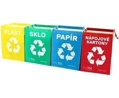 Sixtol Sort Easy 4 Carton, 30x30x40cm, 4x36l, 4pcs