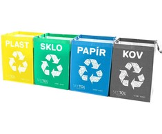 Sixtol Sort Easy 4 Metal, 30x30x40cm, 4x36l, 4pcs