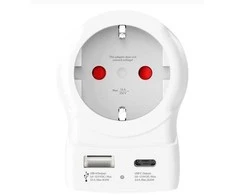SKROSS USB kištukas (iš Europos į JK) AC20PD baltas