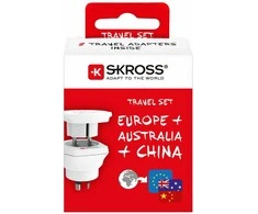 SKROSS Combo Country Adapteris World Australia/China (10A) kelioninis adapteris 1500210-E