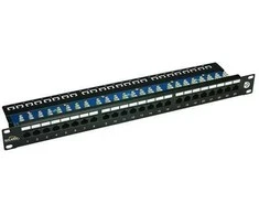 SX24L-5E-UTP-BK 19" patch panel Solarix 24 x RJ45 CAT5E UTP su listwą 1U
