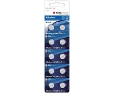 Solight AgfaPhoto alkaline button cell battery LR44-LR1154-AG13, blister 10pcs