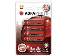 Solight AgfaPhoto zinc AA batteries, blister 4pcs