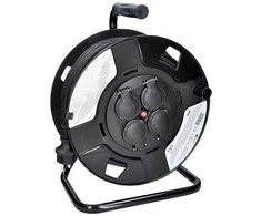 Solight būgno ilgintuvas, 4 lizdai, lauko, 50 m guminis kabelis, 3x 1,5 mm2, IP44
