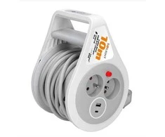 „Solight“ prailgintuvas ant būgno, USB-A+C, 2 lizdai, 10 m