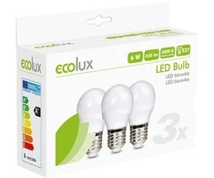 Solight ECOLUX LED lemputė Ecolux (E27) 3 pak. 6W