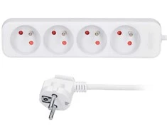 Solight ilgintuvas, 4 lizdai, baltas, 1,5m