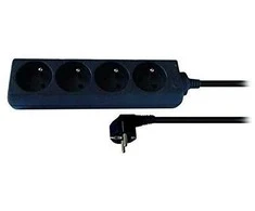 Solight DB8F5 prailgintuvas, 4 lizdai, juodas, 3 m