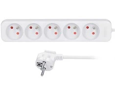 Solight ilgintuvas 5 lizdai 1,5 m baltas
