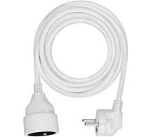Solight prailginimo laidas - jungtis, 1 lizdas, 5m, 3 x 1mm2, baltas