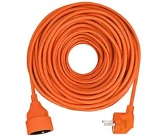 Solight prailginimo laidas - jungtis, 1 lizdas, 20m, 3 x 1,5mm2, oranžinis