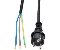 Solight flekso kabelis, 2,5 m, 3 x 2,5 mm2, guminis H07RN-F3, juodas