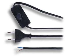 Solight PF18 flekso laidas 3m plokščias - jungiklis - juodas