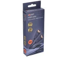 Solight HDMI laidas su eternetu, HDMI 1.4 A jungtis - HDMI 1.4 A jungtis, lizdinė plokštelė, 2m