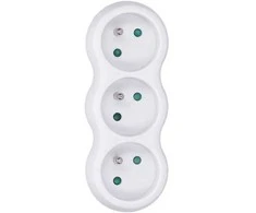 Solight hub, 3 x 10A, baltas