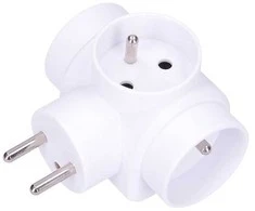 Solight hub, 3x 10A, baltas