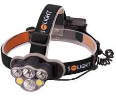 Solight LED įkraunamas galvos žibintuvėlis, 550 lm, ličio jonų, USB