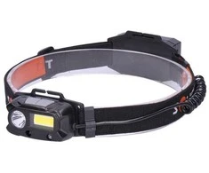 Solight LED įkraunamas priekinis žibintas, 3W + COB, 150+60lm, ličio jonų