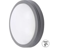 Solight LED lauko apšvietimas su jutikliu Siena, pilkas, 20W, 1500lm, 4000K, IP54, 23cm