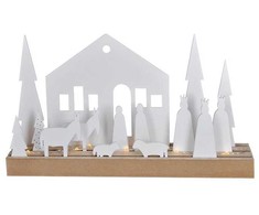Solight LED žiemos kaimas, modulinis, 14 elementų, 10x LED, 2x AAA