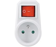 Solight socket, 16A, baltas, switch