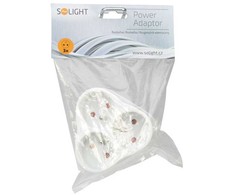 Solight socket, 3x 10A, triangle, baltas