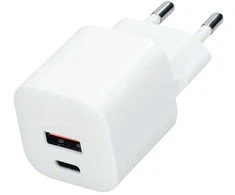 „Solight“ USB-C + USB-A greitasis įkroviklis GaN 20W PD