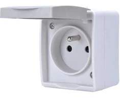 Solight 5B304 zásuvka do vlhka IP54 pilka