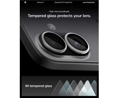 Spigen Optik Pro GLAS.TR ”EZ FIT” Camera Cover 2-pack for iPhone 16 / 16 Plus / 17 - Sidabrinis
