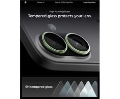 Spigen Glass tR EZ Fit Optik Pro 2 Pack, žalias - iPhone 17