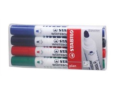 STABILO Whiteboard marker "Plan", mixed colours, 2,5-3,5mm, tapered tip