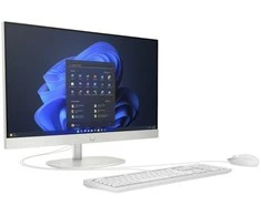 Stacionarus kompiuteris Hewlett Packard (HP) HP AIO ProOne 245 G10 AiO 23.8 NT Ryzen 3 7320U, 8 GB, 512 GB, Radeon 610M, WiFi 6+BT, klaviatūra ir pelė, 90 W, baltas, HDMI, Win11Pro
