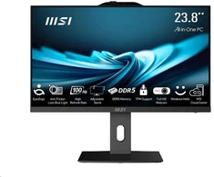 Stacionarus kompiuteris Komputer MSI AIO PRO AP242P (PRO AP242P 14M-1090XEU), i3-14100, 23.8" FHD, Anti-Glare, 16GB, 512GB SSD, No OS, Juodas
